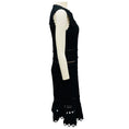 Load image into Gallery viewer, Alexander McQueen Black Sleeveless Crochet Knit Midi Cocktail Dress