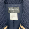 Load image into Gallery viewer, Chanel Blue / Tan Wool Knit Blazer