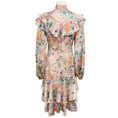 Load image into Gallery viewer, Peter Pilotto Light Pink Multi Tie Neck Ruffled Floral Printed Silk Dress