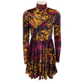 Load image into Gallery viewer, Versace Jeans Couture Purple / Gold Multi Tartan Baroque Print Dress