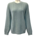 Load image into Gallery viewer, Loro Piana Teal Baby Cashmere Cable Knit Sweater