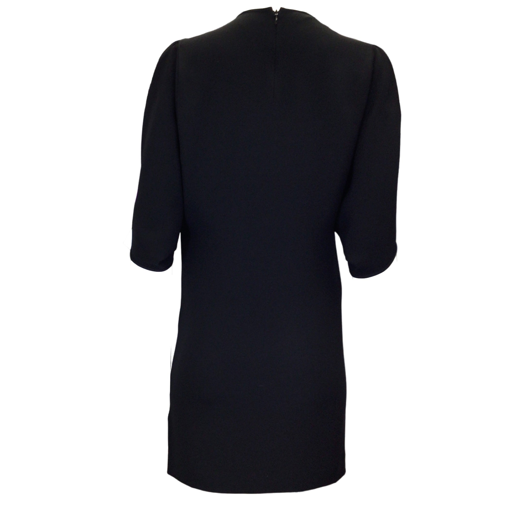Stella McCartney Black Short Sleeved Viscose Crepe Dress