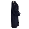 Load image into Gallery viewer, Stella McCartney Navy Blue Short Sleeved Silk Crepe Dress
