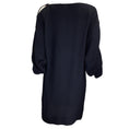Load image into Gallery viewer, Stella McCartney Navy Blue Short Sleeved Silk Crepe Dress
