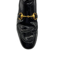 Load image into Gallery viewer, Gucci Black / Gold Horsebit Detail Patent Leather Pull On Ankle Boots