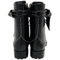 Load image into Gallery viewer, Alexandre Birman Black Studded Lace Up Evelyn Flat Boots