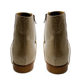 Load image into Gallery viewer, Jennifer Chamandi Tan Suede and Snakeskin Print Ankle Booties
