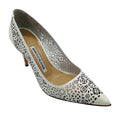 Load image into Gallery viewer, Manolo Blahnik White BB Laser Cut Patent Leather Pumps
