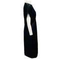 Load image into Gallery viewer, Lee Mathews Black Crinkled Short Sleeved Satin Midi Dress