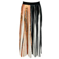 Load image into Gallery viewer, Proenza Schouler Black / White / Copper Metallic Plisse Pleated Foil Maxi Skirt