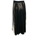Load image into Gallery viewer, Proenza Schouler Black / White / Copper Metallic Plisse Pleated Foil Maxi Skirt