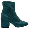 Load image into Gallery viewer, Dries van Noten Teal Glitter Ankle Boots
