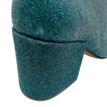 Load image into Gallery viewer, Dries van Noten Teal Glitter Ankle Boots