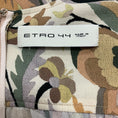 Load image into Gallery viewer, Etro Beige / Olive / Mustard Multi Floral Printed Short Sleeved Crepe Midi Dress