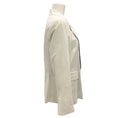 Load image into Gallery viewer, Lafayette 148 New York Silver One-Button Goat Suede Jacket
