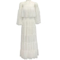 Load image into Gallery viewer, MISA Los Angeles White Dot Tiered Cassandra Maxi Dress