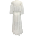 Load image into Gallery viewer, MISA Los Angeles White Dot Tiered Cassandra Maxi Dress