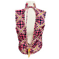 Load image into Gallery viewer, Maisie Wilen Pink Multi Geometric High Neck Open Back Top