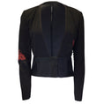 Load image into Gallery viewer, Paco Rabanne Black Multi Floral Printed Double Breasted Silk Blazer