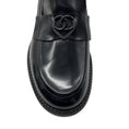 Load image into Gallery viewer, Chanel Black 2024 CC Logo Heart Classic Shiny Calfskin Moccasins / Loafers