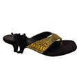 Load image into Gallery viewer, Tamara Mellon Tan / Brown Snakeskin Print and Suede Sandals with Elegant Wrap Design