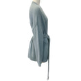 Load image into Gallery viewer, Loro Piana Light Blue Cashmere Parksville Amber Open Sweater with Belt