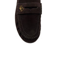 Load image into Gallery viewer, Christian Dior Brown / Gold CD Logo Embellished Suede Leather Loafers / Flats