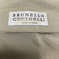 Load image into Gallery viewer, Brunello Cucinelli Taupe Grey / Silver Monili Bead Embellished Silk Chiffon Blouse
