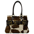 Load image into Gallery viewer, Dolce & Gabbana Y2K Brown / White Pony Hair Satchel