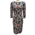 Load image into Gallery viewer, Erdem Black / Blue / Pink Floral Print Stretch Jersey Dress