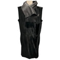 Load image into Gallery viewer, Lafayette 148 New York Black Reversible Calf Hair and Leather Toggle Vest