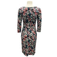 Load image into Gallery viewer, Erdem Black / Blue / Pink Floral Print Stretch Jersey Dress