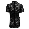 Load image into Gallery viewer, Proenza Schouler Black Short Sleeved Floral Lace Top