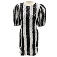 Load image into Gallery viewer, Rotate Birger Christensen Black Comb Striped Sequin Katie Dres