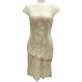 Load image into Gallery viewer, Angel Sanchez Lime / Beige Lace Overlay Cocktail Dress