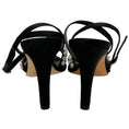 Load image into Gallery viewer, Manolo Blahnik Black Satin Crystal Embellished Vedada Sandals