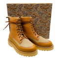 Load image into Gallery viewer, Ulla Johnson Sand Suede / Brown Leather Etna Boots