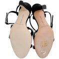Load image into Gallery viewer, Manolo Blahnik Black Satin Crystal Embellished Vedada Sandals