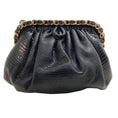 Load image into Gallery viewer, Chanel Vintage 1980's Black Nappa Leather Frame Bag with Chain Detail