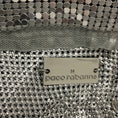 Load image into Gallery viewer, Paco Rabanne Silver / Black Sheer Chiffon Overlay Chainmail Maxi Skirt