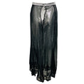 Load image into Gallery viewer, Paco Rabanne Silver / Black Sheer Chiffon Overlay Chainmail Maxi Skirt