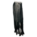 Load image into Gallery viewer, Paco Rabanne Silver / Black Sheer Chiffon Overlay Chainmail Maxi Skirt