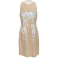 Load image into Gallery viewer, Carmen Marc Valvo Pink Iridescent Paillettes Sleeveless Dress