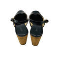 Load image into Gallery viewer, Jimmy Choo Black Patent Leather Cork Platform Wedge Sandals