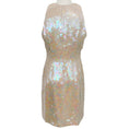 Load image into Gallery viewer, Carmen Marc Valvo Pink Iridescent Paillettes Sleeveless Dress