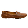 Load image into Gallery viewer, Prada Tan Crocodile Driving Loafers
