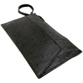 Load image into Gallery viewer, Akris Dark Green Ostrich Leather Wristlet