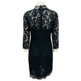 Load image into Gallery viewer, Valentino Black Long Sleeved Lace Dress with Rockstud and Turquoise Stone Embellished Leather Collar
