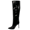 Load image into Gallery viewer, Identita Black Patent Leather High Heeled Tall Boots
