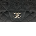 Load image into Gallery viewer, Chanel 2013 Black Caviar Leather Double Flap Shoulder Bag